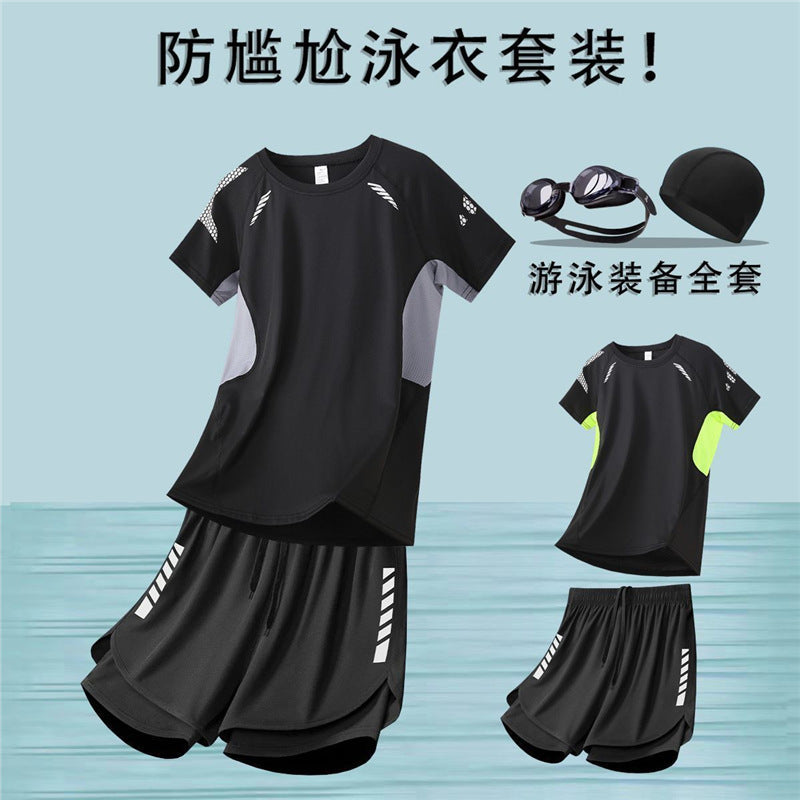 Men's Premium Summer Quick-Drying Swimsuit & Equipment Set