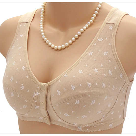 Women’s Front-Button Vest Bra Wire-Free Lightweight Comfortable Plus Size Bra