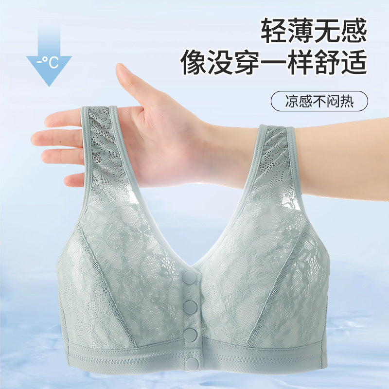 Women’s Lace Vest Bra Wire-Free Comfortable Plus Size Breathable