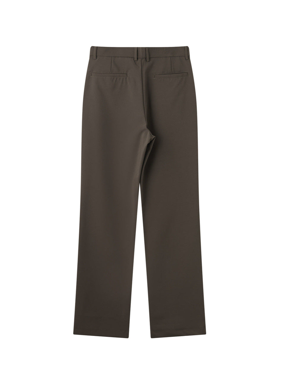 Men’s Straight-Leg Loose Fit Suit Pants Autumn Winter Casual Long