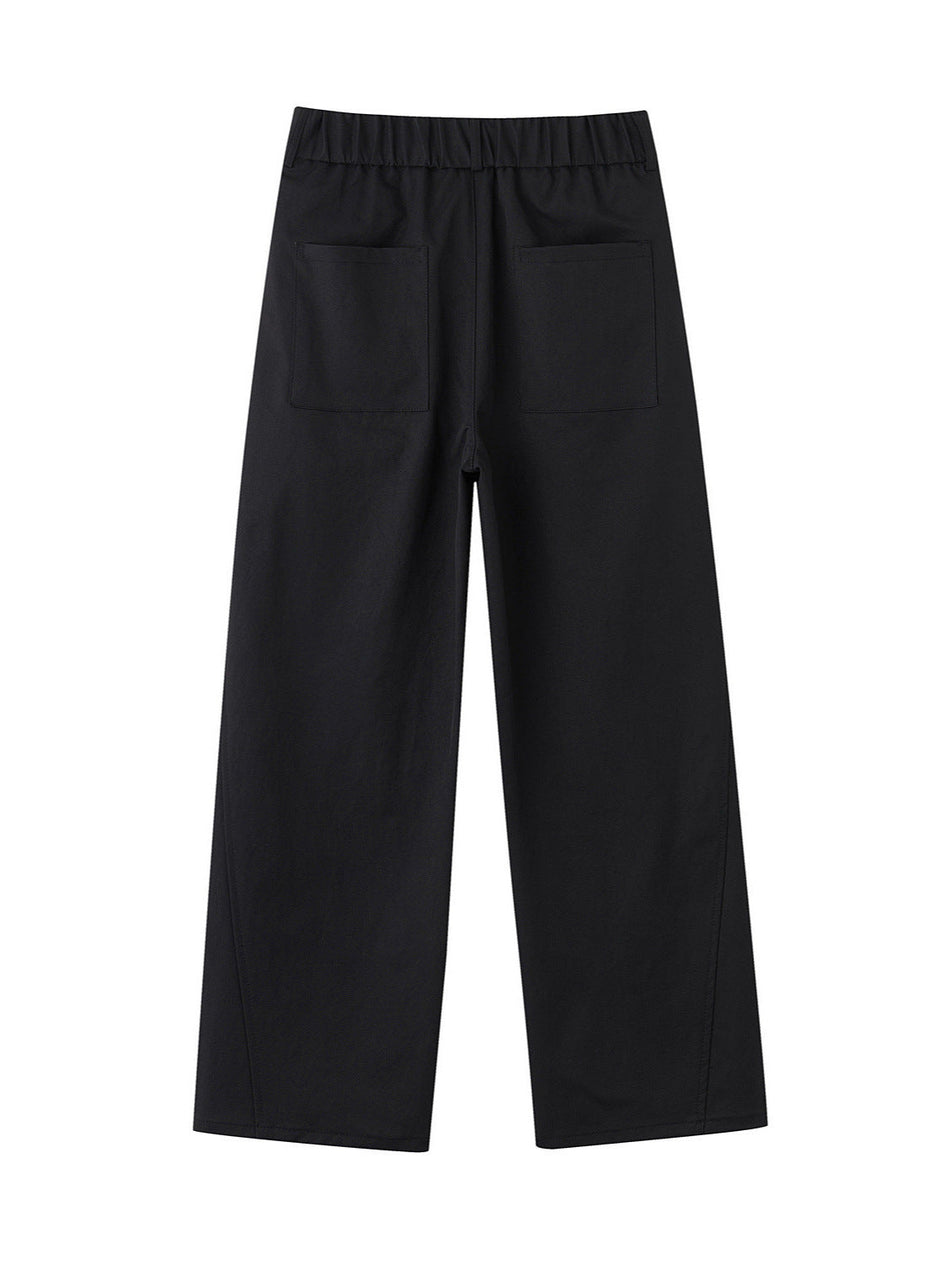 Unisex Minimalist Suit Pants Drapey Narrow-Cut Old Money Style