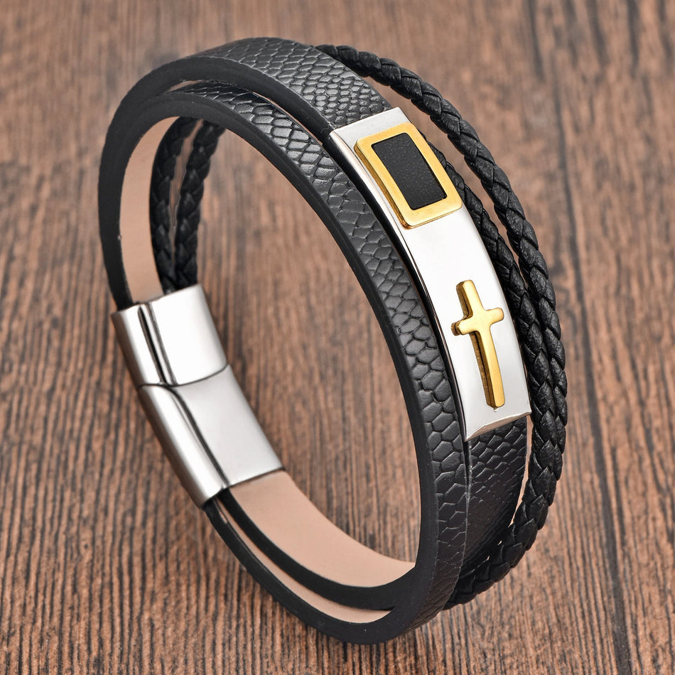 Men's Premium European & American Style Double-Layer Cross Woven
