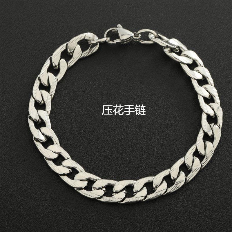 Unisex Premium Titanium Steel Cuban & Keel Chain Combination