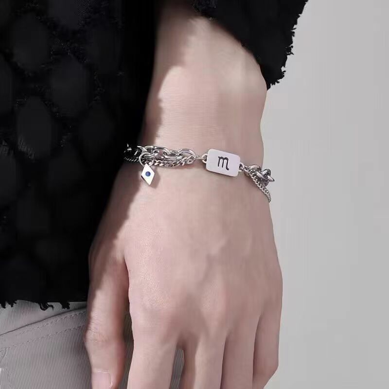 Unisex Premium Titanium Steel Twelve Constellations Light Luxury