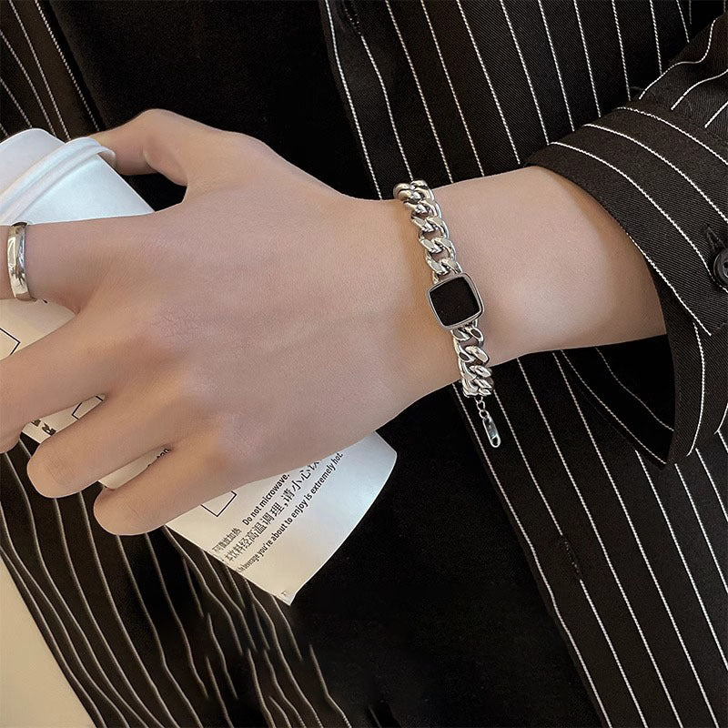Unisex Premium Square Cuban Chain Titanium Steel Bracelet