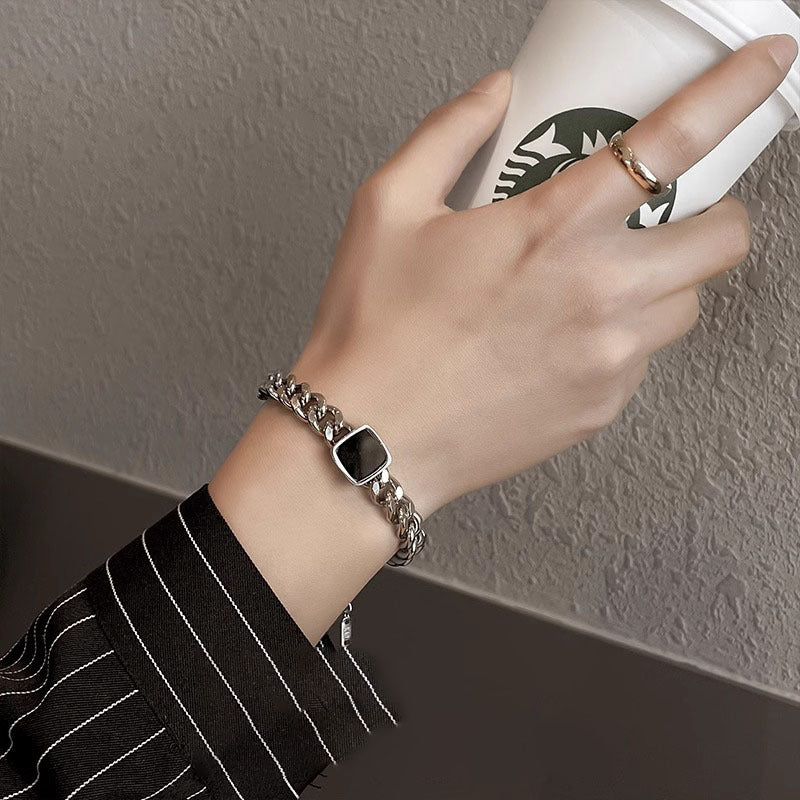 Unisex Premium Square Cuban Chain Titanium Steel Bracelet
