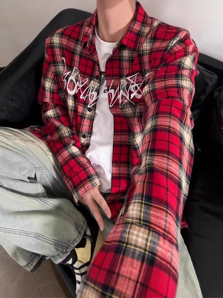 Men's Premium Spring & Autumn Loose-Fit Printed Plaid Cuban
