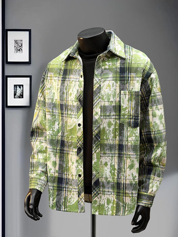 Men's Premium Spring & Autumn Hong Kong Style Gradient Printed