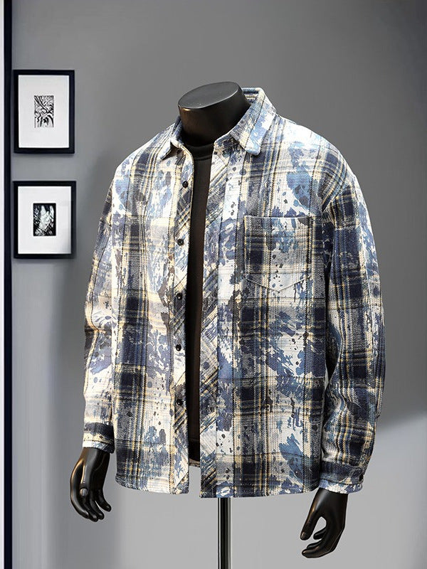 Men's Premium Spring & Autumn Hong Kong Style Gradient Printed