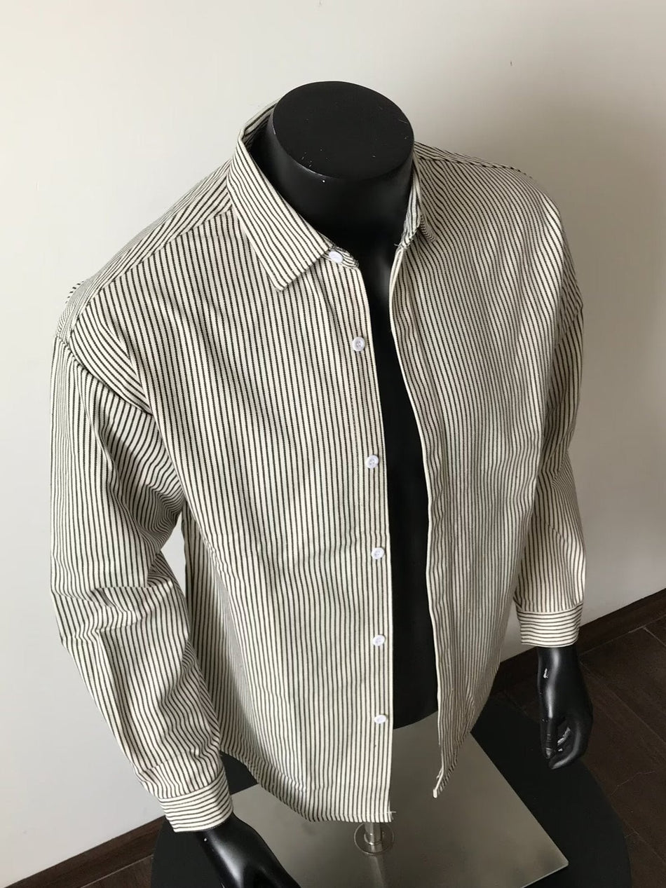 Men's Premium Spring & Autumn Hong Kong Style Striped Loose-Fit