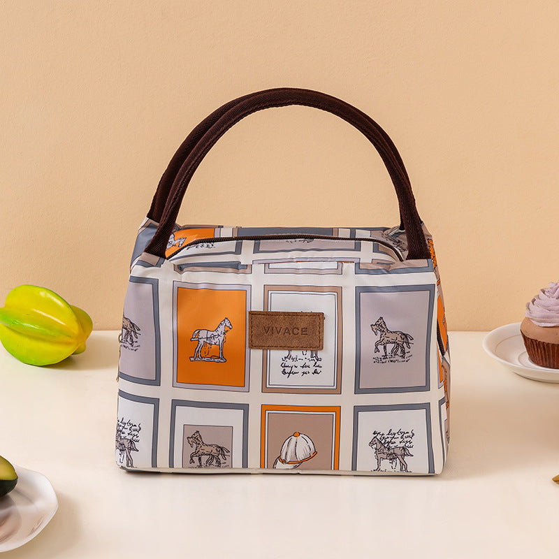 Portable Insulated Lunch Bag with Thickened Aluminum Lining