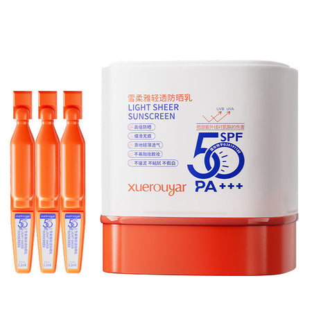 SPF50 whitening sunscreen cream with waterproof and sweat-proof formula