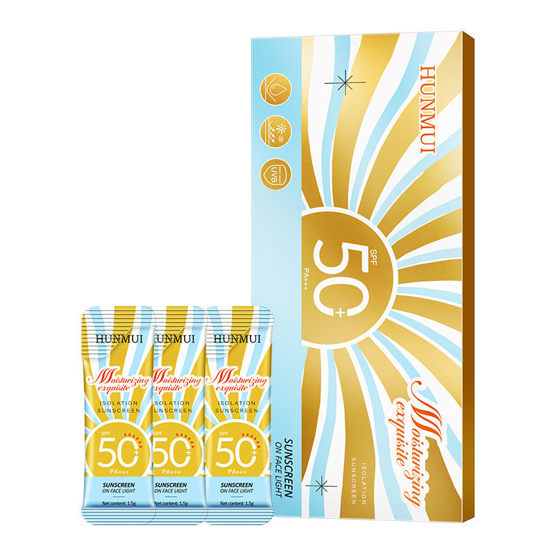 Han Lun Meiyu SPF50 PA+++ sunscreen sachet 30-pack 1.5g for face body