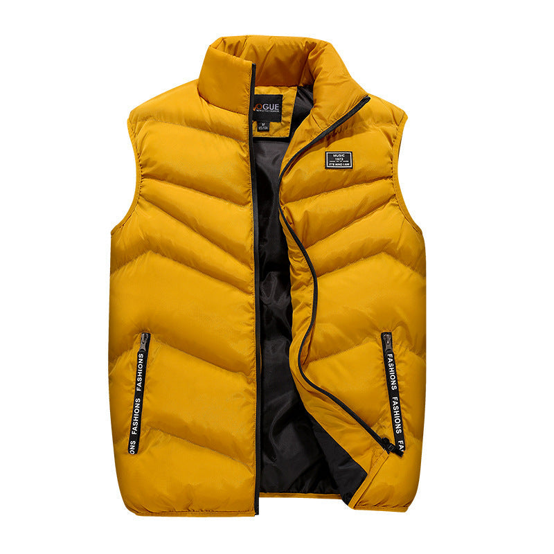 Men’s Warm Down Cotton Vest Autumn Winter Korean Style M-8XL