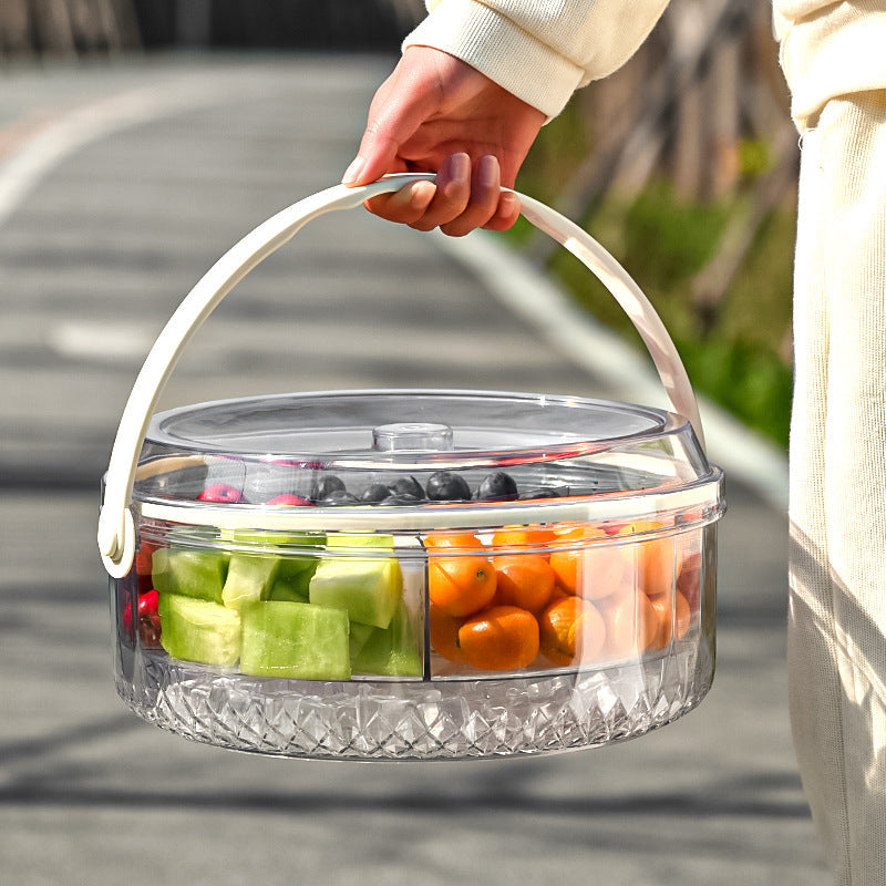Portable Food-Grade Fruit Storage Tray with Lid and 5