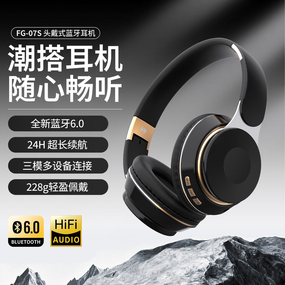 Foldable Wireless Bass Bluetooth Headphones with Stereo Sound