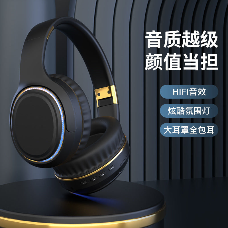 Stereo Bluetooth Sports Headphones with LED Light Design