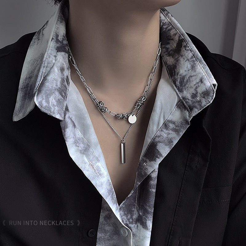 Men's Titanium Japanese-Style Hip-Hop Pendant Necklace