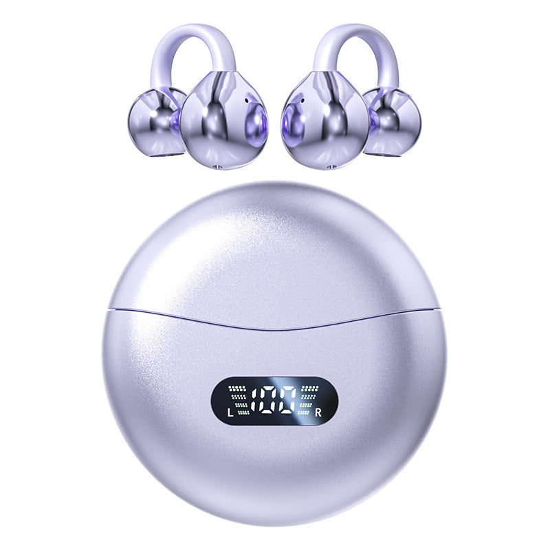 Open Ear Clip Bluetooth Bone Conduction Headphones with Noise