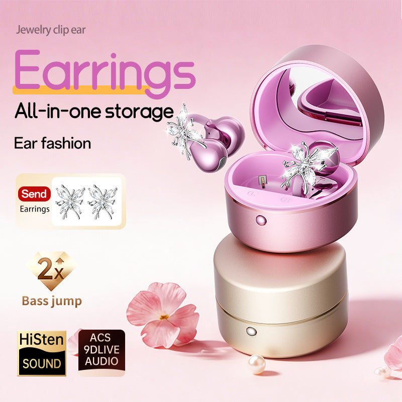 M186 Ear Clip Bluetooth Headphones with ENC HD Call & Noise