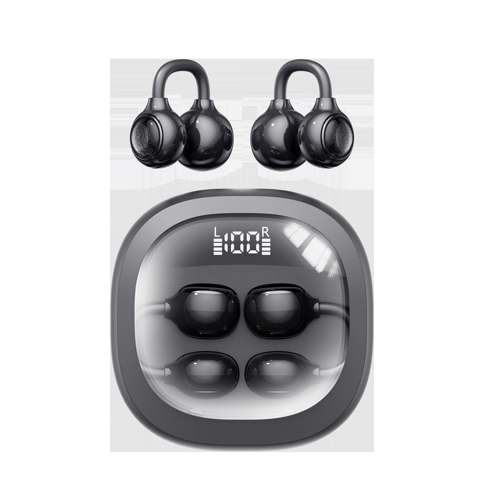 M163 Clip-On Open-Ear Bluetooth Headphones with Digital Display