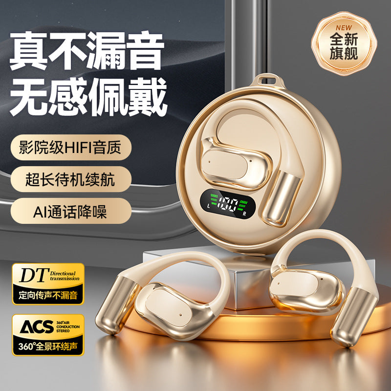 Rotating Ear-Mounted Bluetooth Headphones with AI Translation &