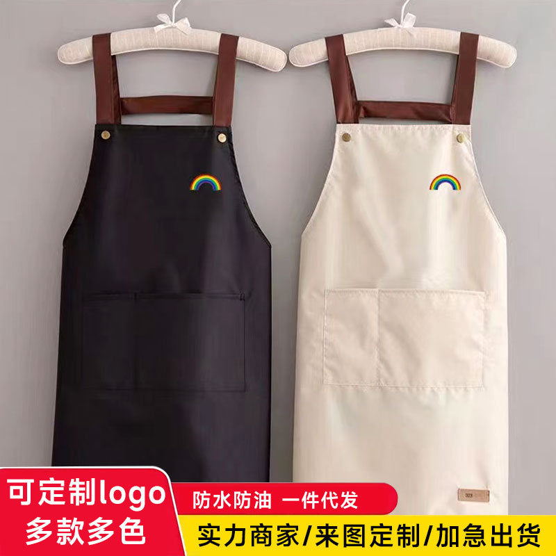 Waterproof PVC Kitchen Apron Custom Printed Oil-Proof Waist Apron