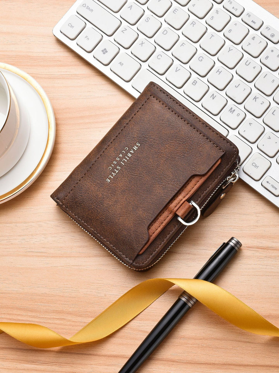 Men's Large-Capacity Short Multi-Functional Wallet & Coin Purse