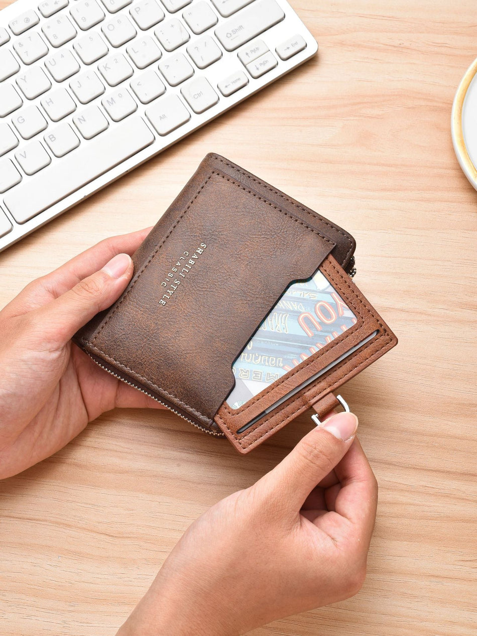 Men's Large-Capacity Short Multi-Functional Wallet & Coin Purse