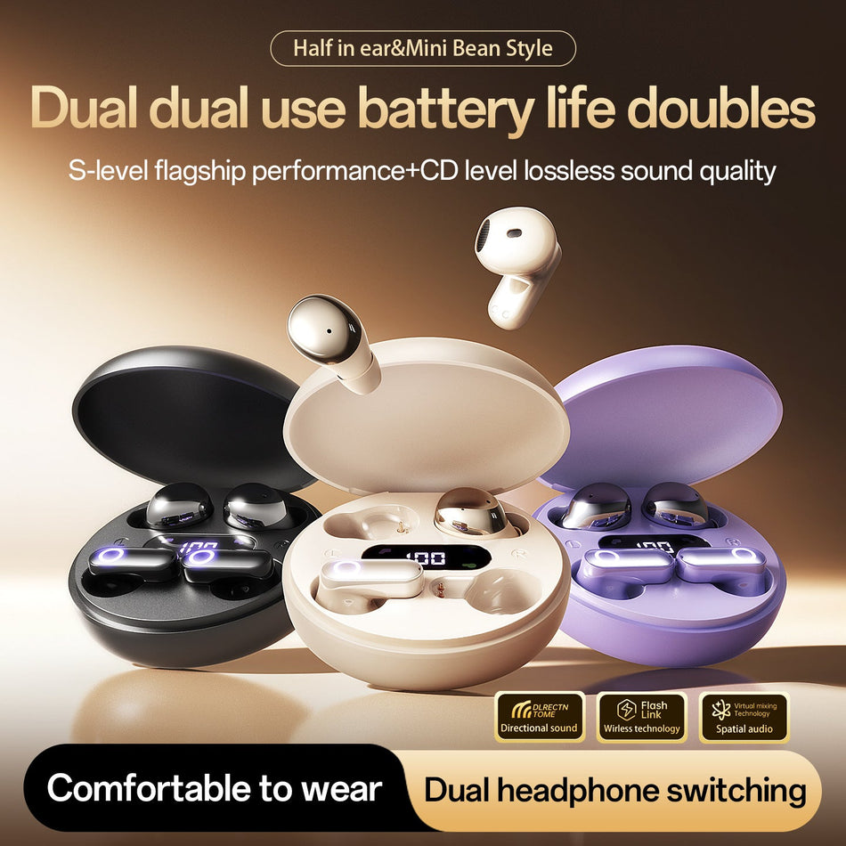 M166 Ultra-Small In-Ear Bluetooth Headphones with Digital Display