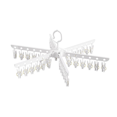 Folding Multi-Clip Clothes Drying Rack Socks and Garment Hanger