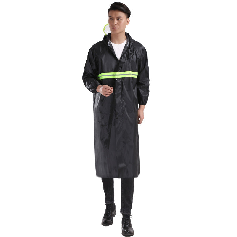 Premium Men's Oxford Cloth Long Windbreaker Raincoat
