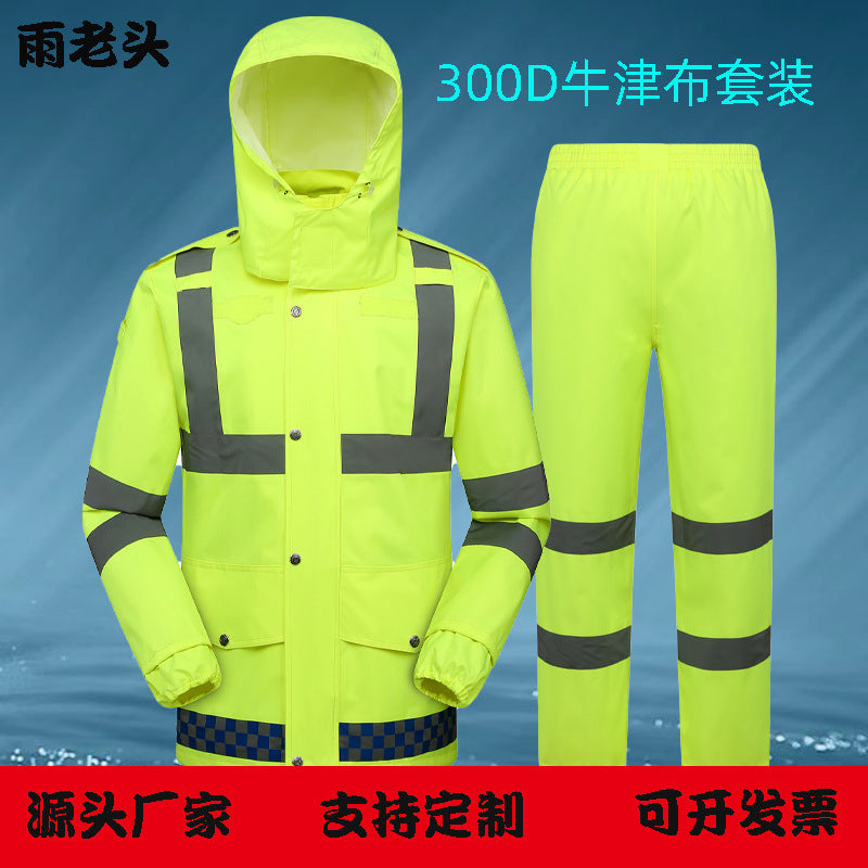 Premium Men's Heavy Rain Reflective Storm Suit