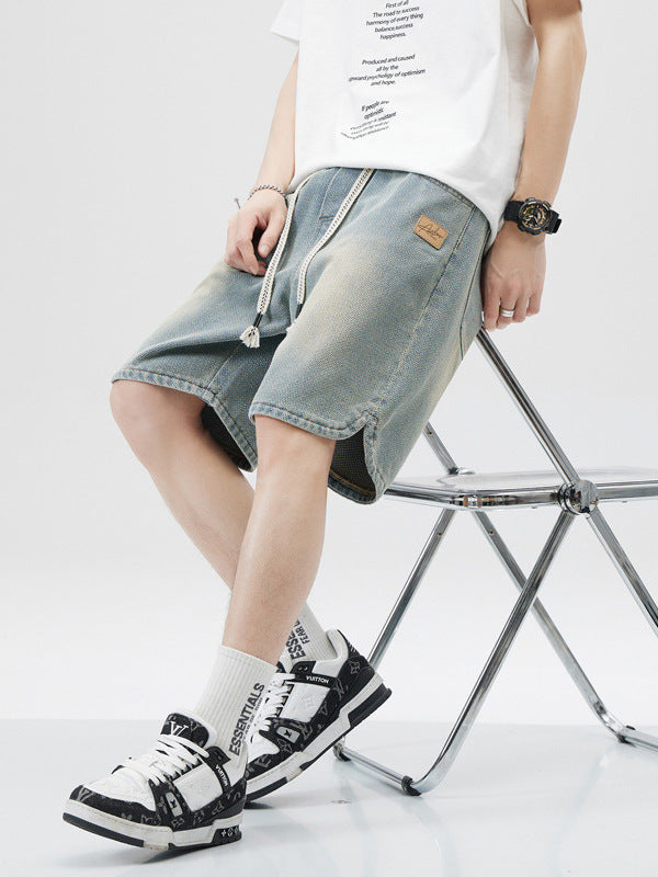 Men's Premium Starry Sky Pattern Denim Shorts