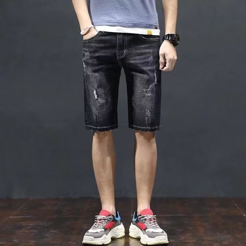 Men's Premium Slim Straight Stretchy Denim Shorts