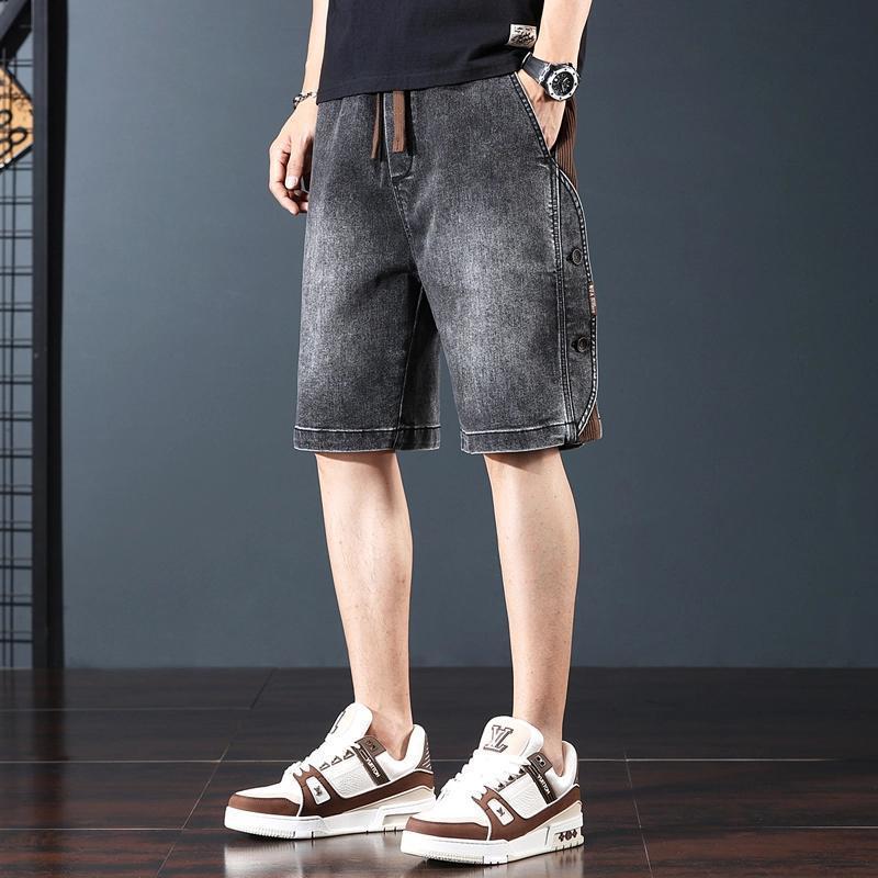 Men's Premium Retro Elastic Waist Denim Shorts