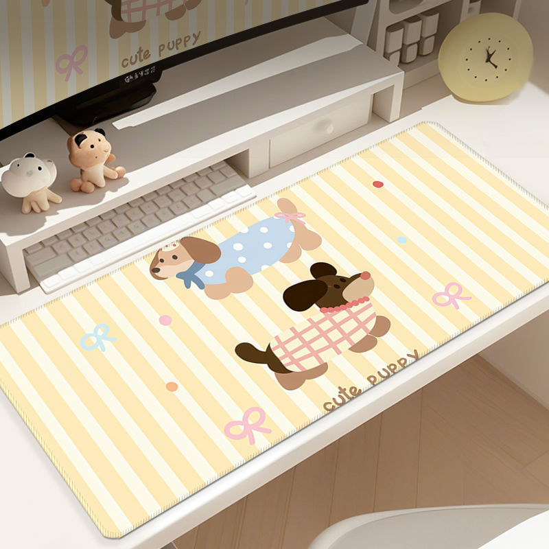Cute Dachshund Cartoon Extra Large Desk Mouse Pad Mat
