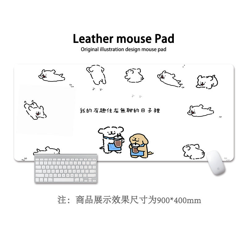 Cute Puppy Cartoon XL Desk Mouse Pad Keyboard Mat
