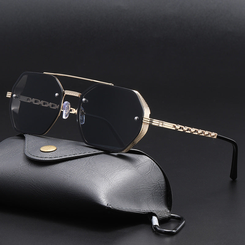 High Sense Multilateral Metal Chain Sunglasses
