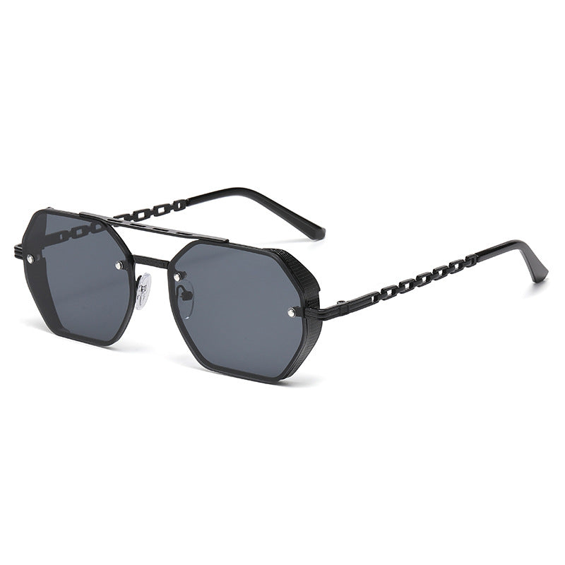 High Sense Multilateral Metal Chain Sunglasses