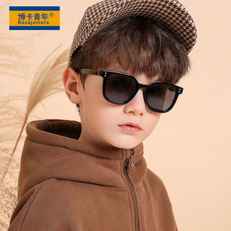 Kids Polarized UV400 Silicone Sunglasses Square Frame