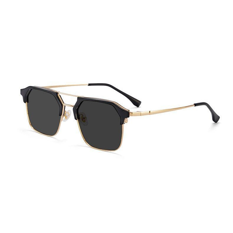 Men's Polarized Myopia Driving Half Frame Sunglasses