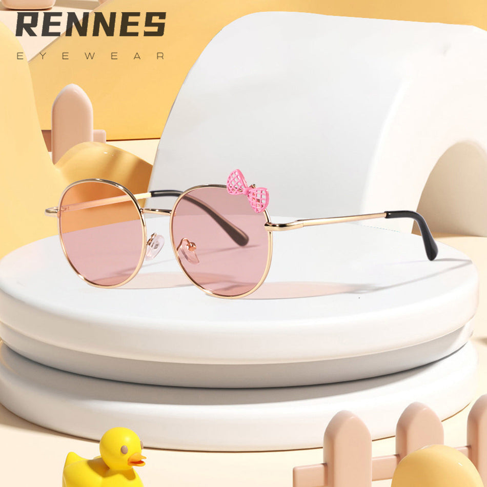 Kids Bow Metal Frame UV400 Fashion Sunglasses