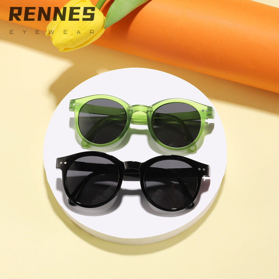 Kids Foldable Round Frame UV400 Sunglasses Candy Color
