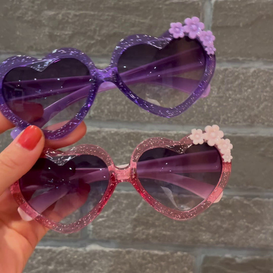 Kids Heart Flower UV380 Fashion Sunglasses Cute Style