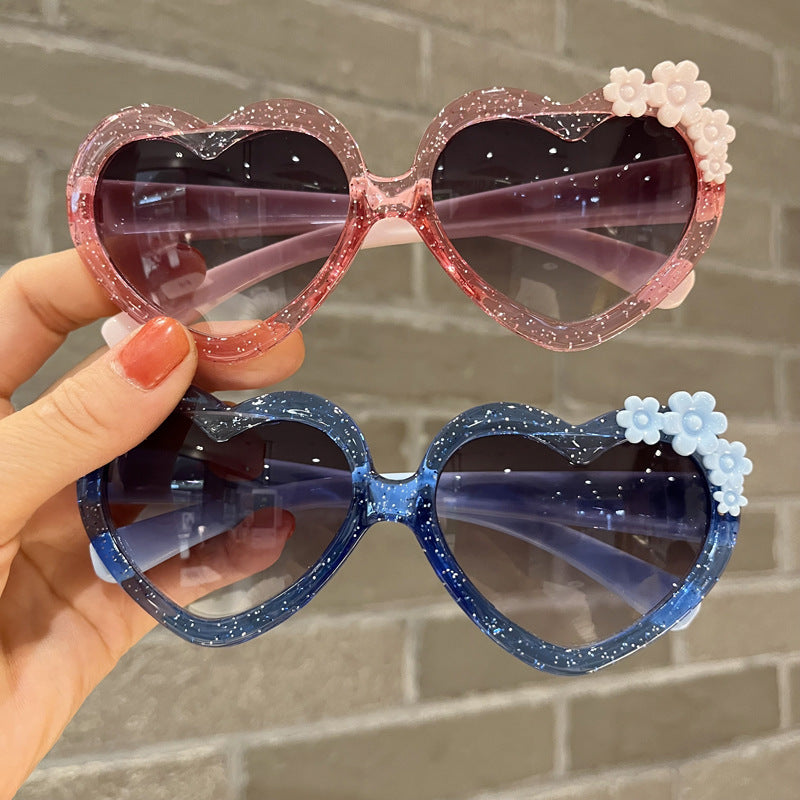 Kids Heart Flower UV380 Fashion Sunglasses Cute Style