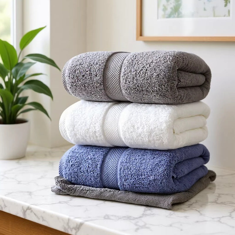 Blue Extra Thick 400gsm Cotton Bath Towel Absorbent high Quality
