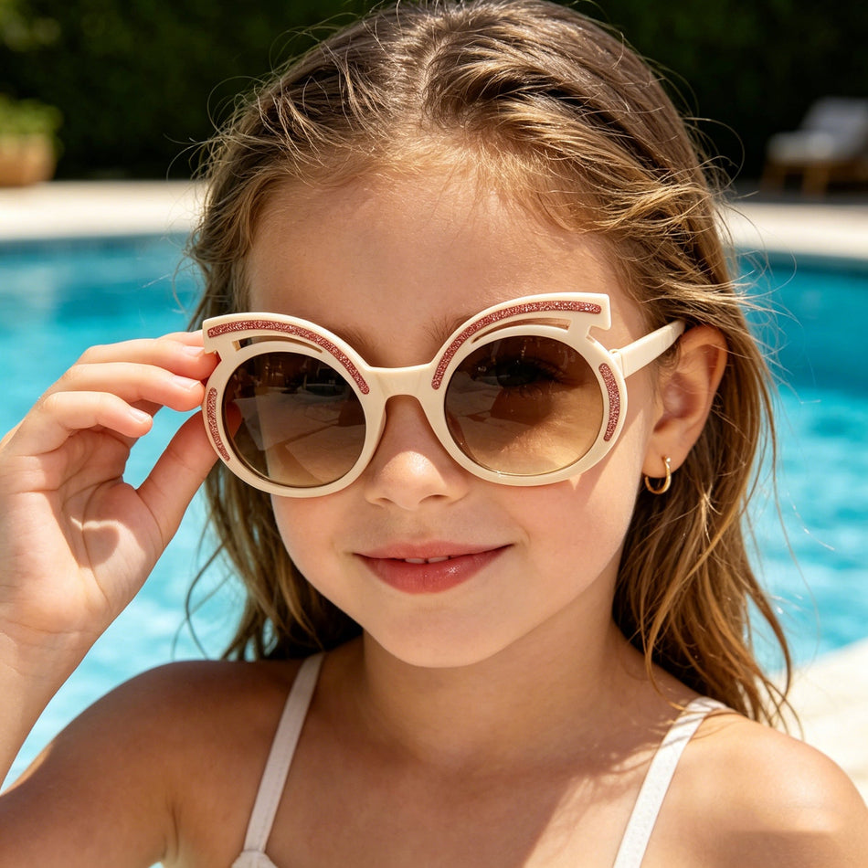 Kids Retro Round Frame UV375 Candy Color Sunglasses Cute Style