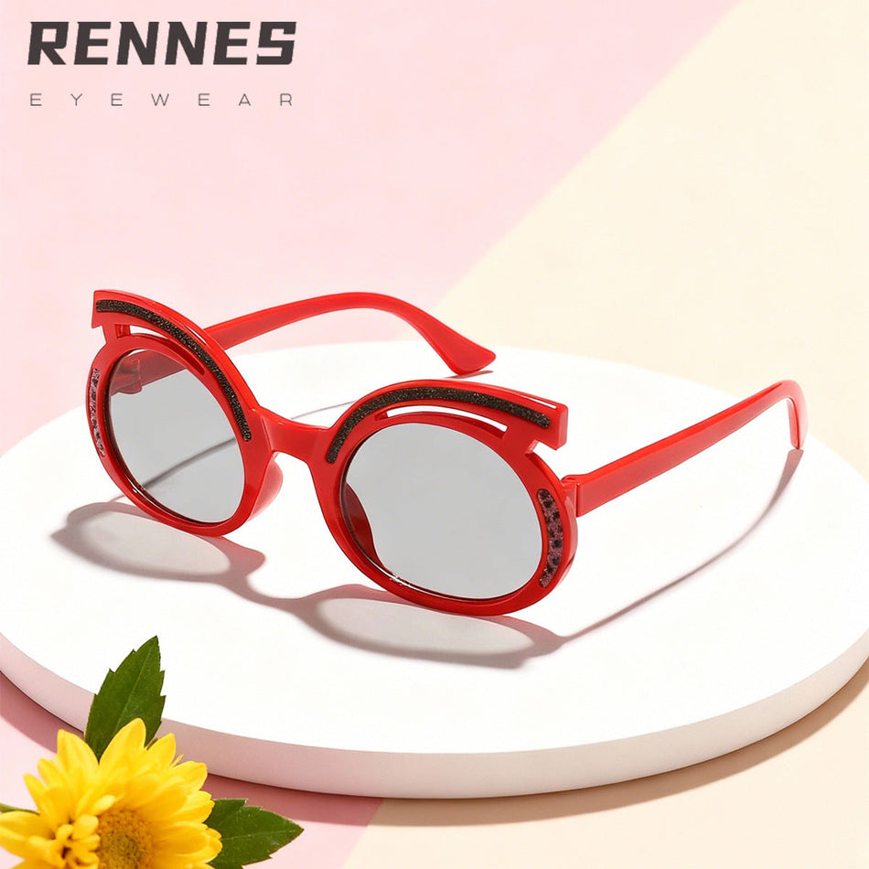 Kids Retro Round Frame UV375 Candy Color Sunglasses Cute Style