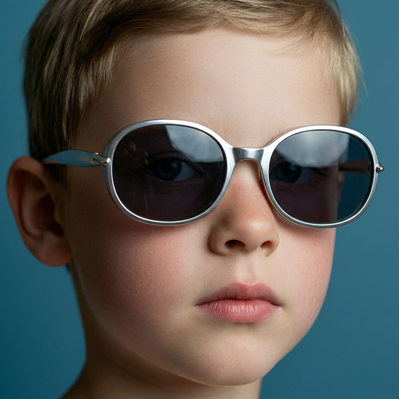 Kids Oval Frame UV375 Sunglasses Cute Stylish Outdoor Shades